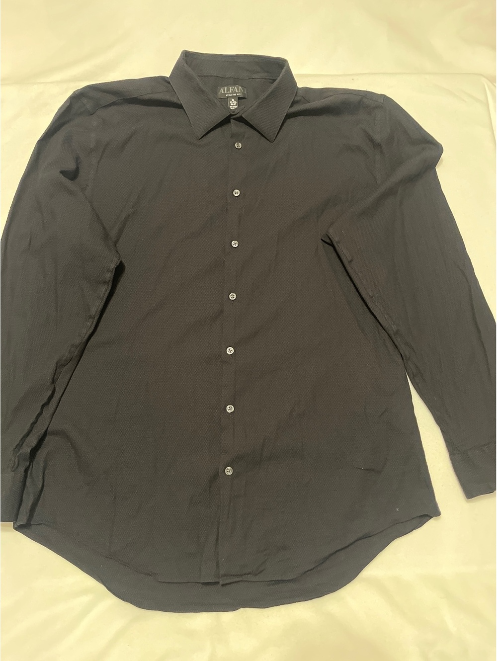 Alfani Men's Athletic Fit Black Dress Shirt XL